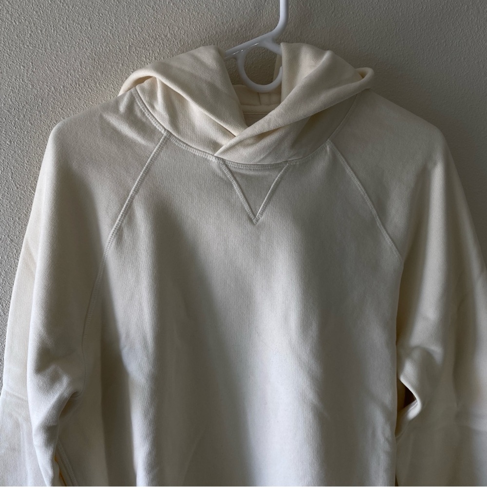 Levis Made And Crafted Off White Cream Hoodie Soft MSRP $198 - Size Medium